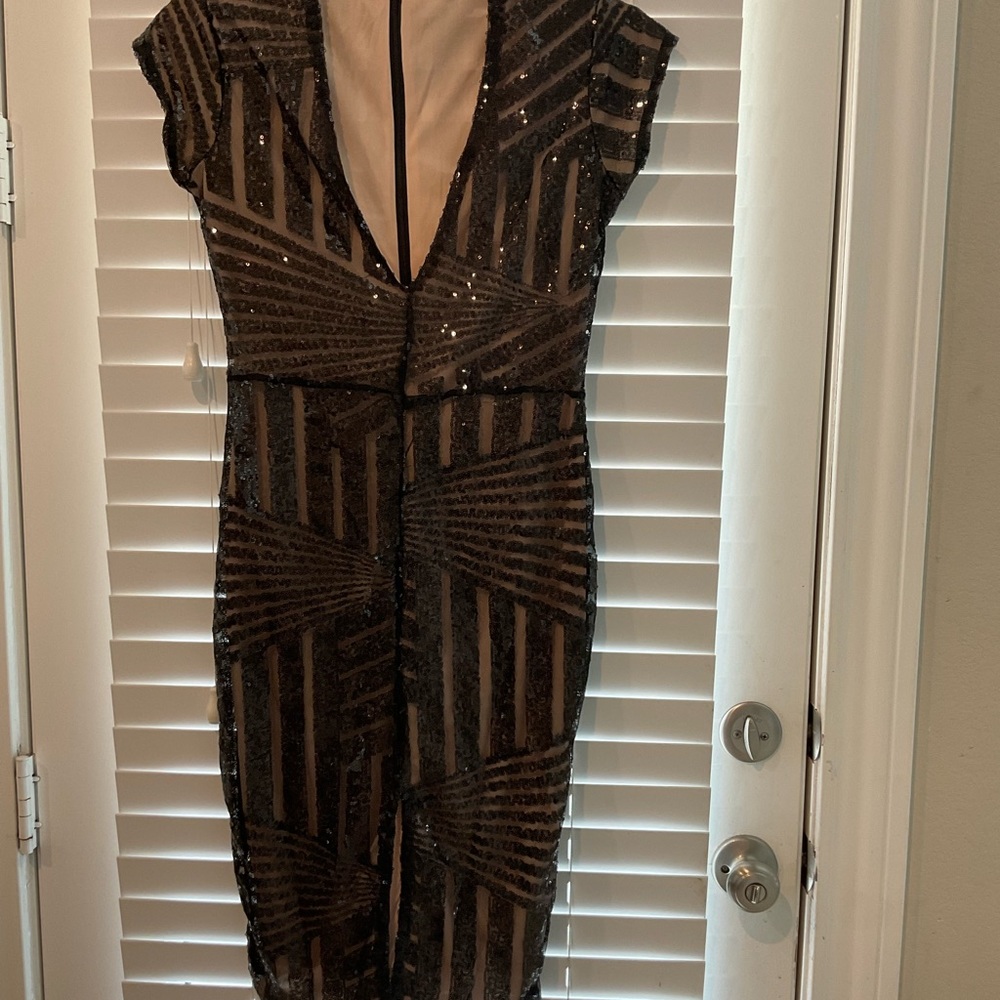V-Neck Short Sleeve Sexy Mini Dress, Bodycon Sequin Summer Party Cocktail Dress